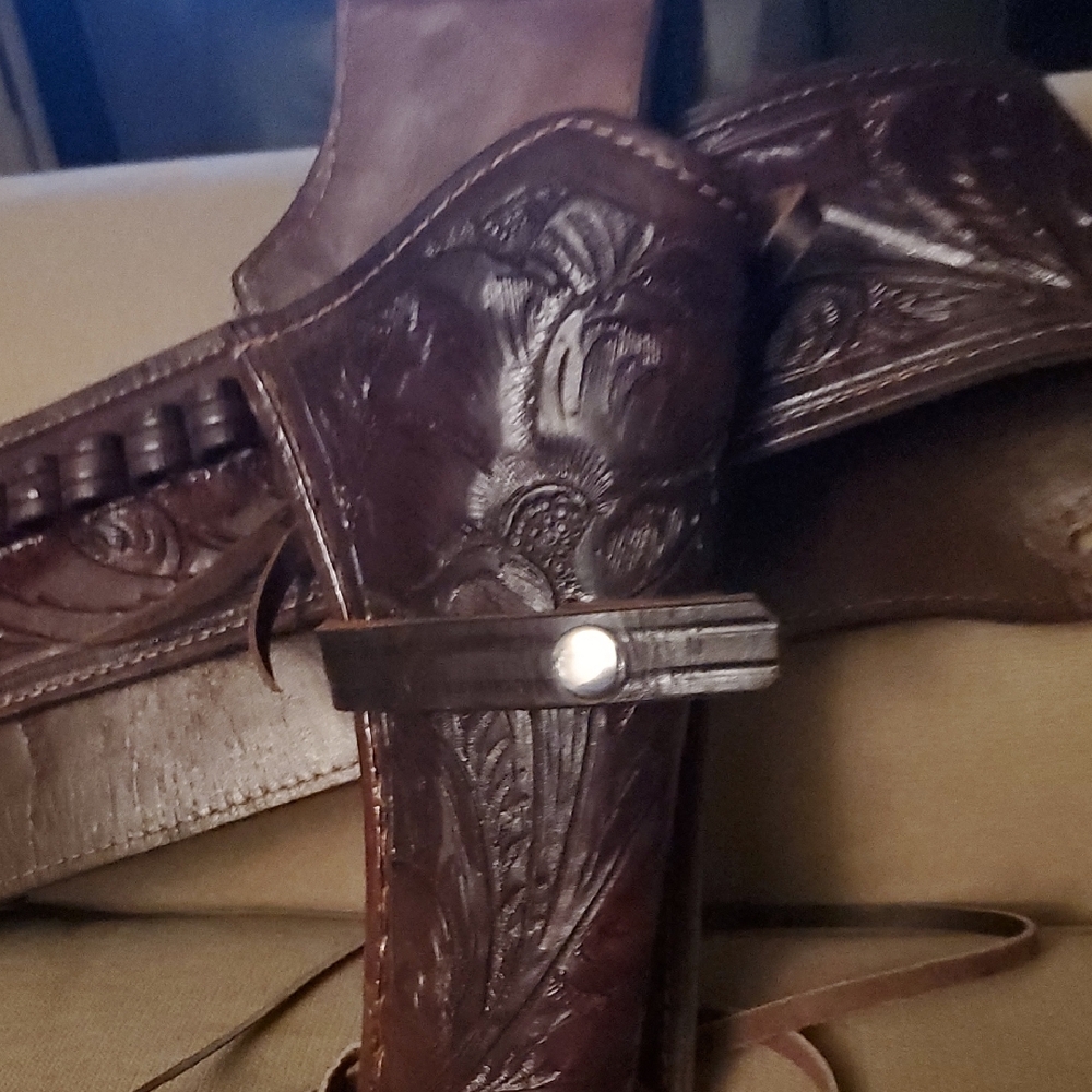 Brown Leather Western Belt